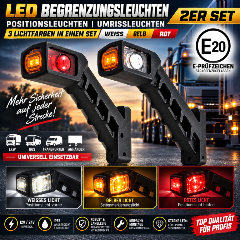 LED-Begrenzungsleuchten in langer Ausführung
